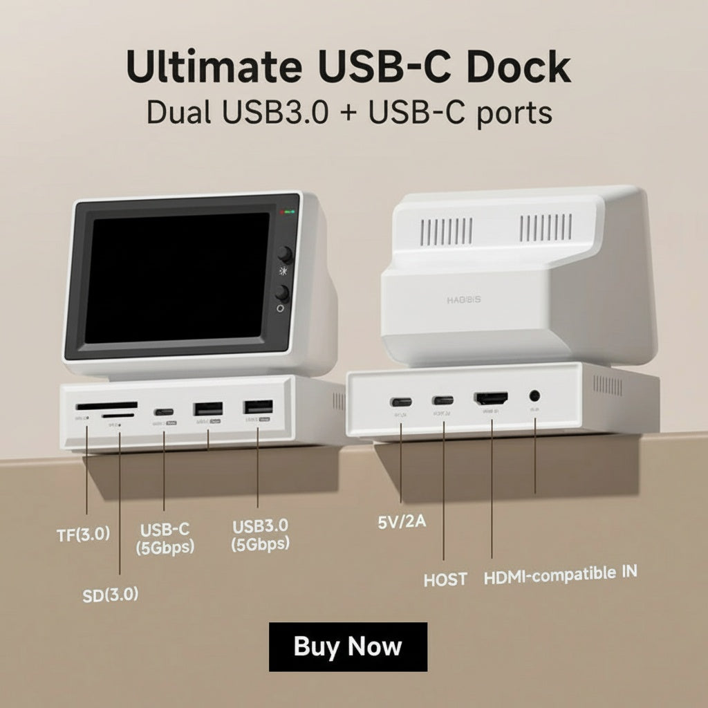 Hagibis 3.5inch IPS Mini Screen AIDA64 Mini PC CPU RAM HDD Data Monitor Display