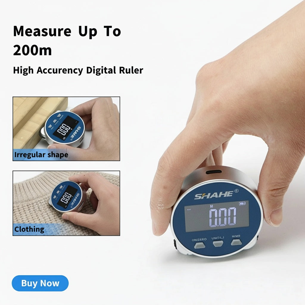 SHAHE Electronic Ruler LCD Display High Accuracy Handheld Length Measuring Tool