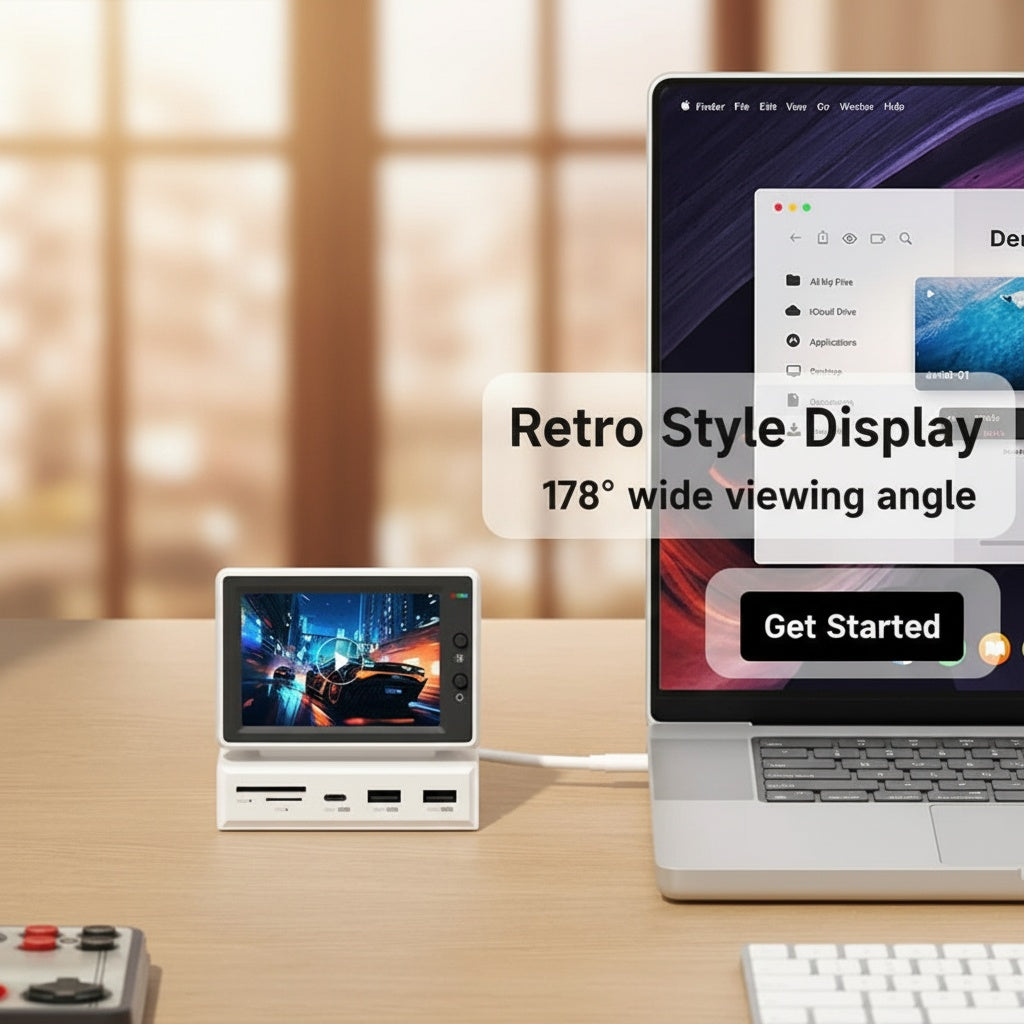 Hagibis 3.5inch IPS Mini Screen AIDA64 Mini PC CPU RAM HDD Data Monitor Display