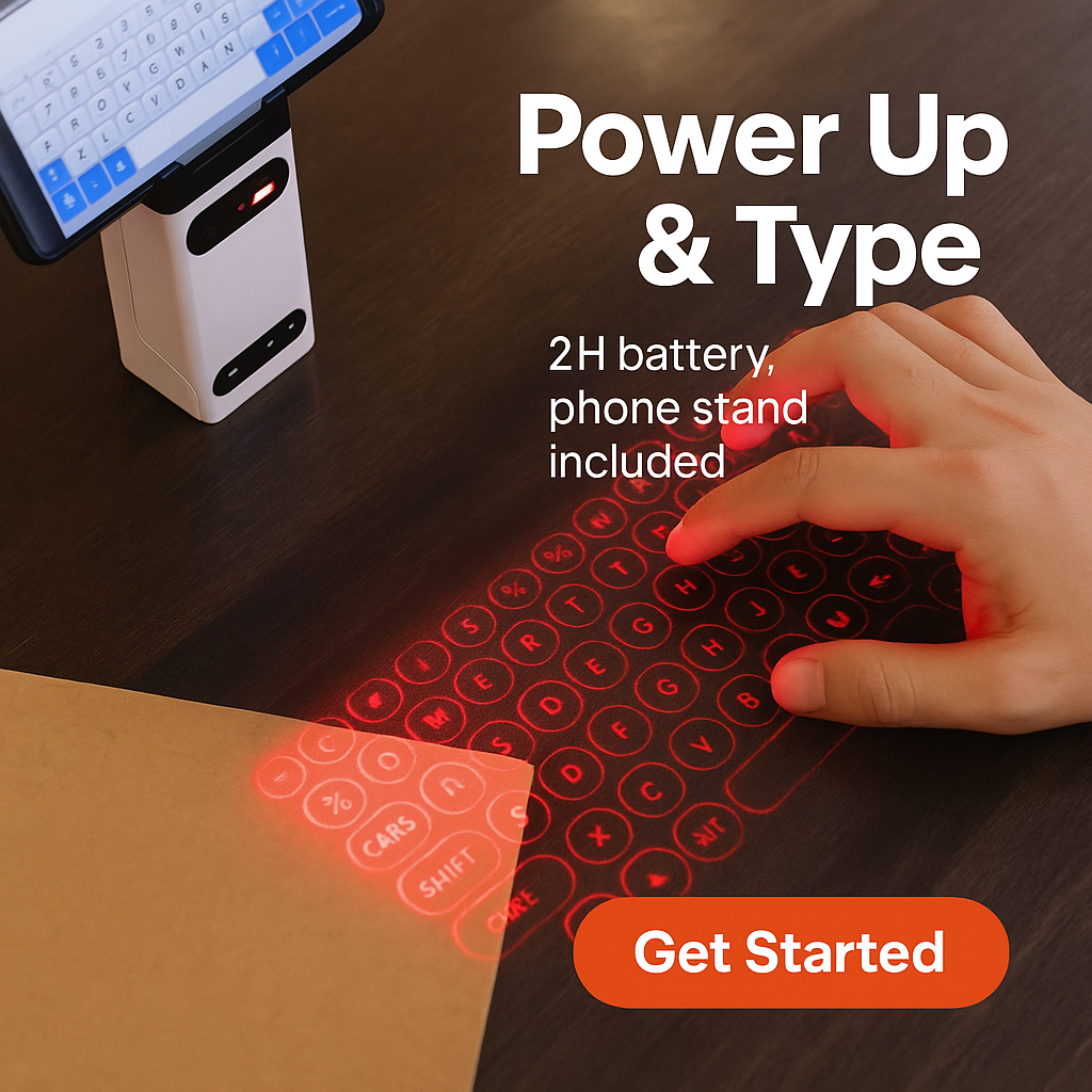 Virtual Laser Phone Keyboard For Computer Iphone Pad Laptop With Mouse Function