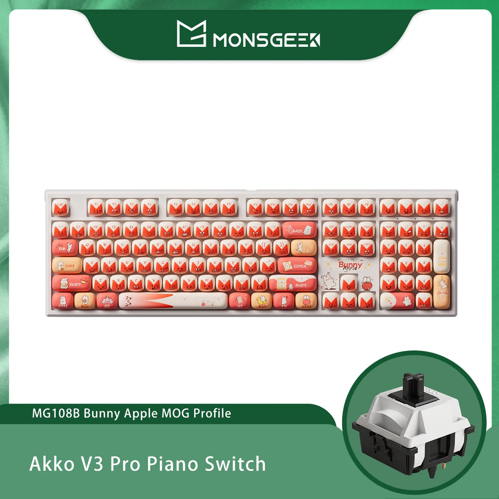 Akko MonsGeek MG108B Bun Wonderland Wireless Mechanical Keyboard