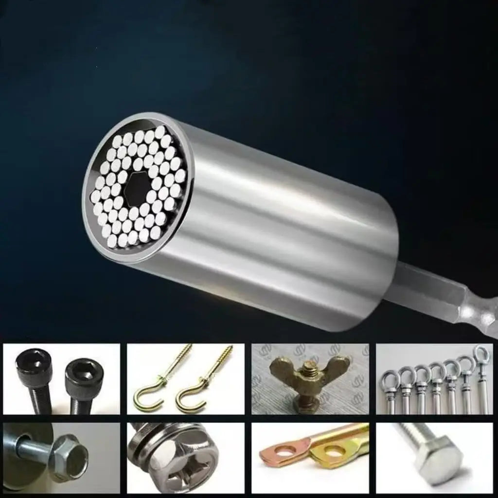 7-19mm Universal Socket Wrench Set, Multi-Function Power Drill Adapter,