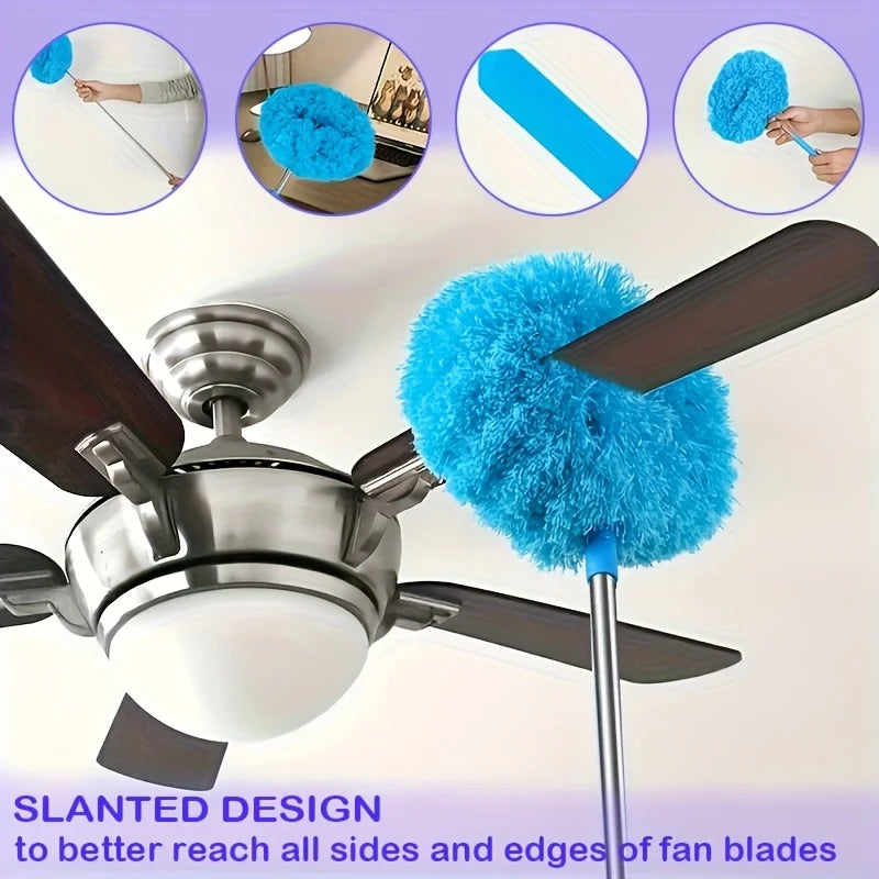 Reusable Microfiber Ceiling Fan Duster Set