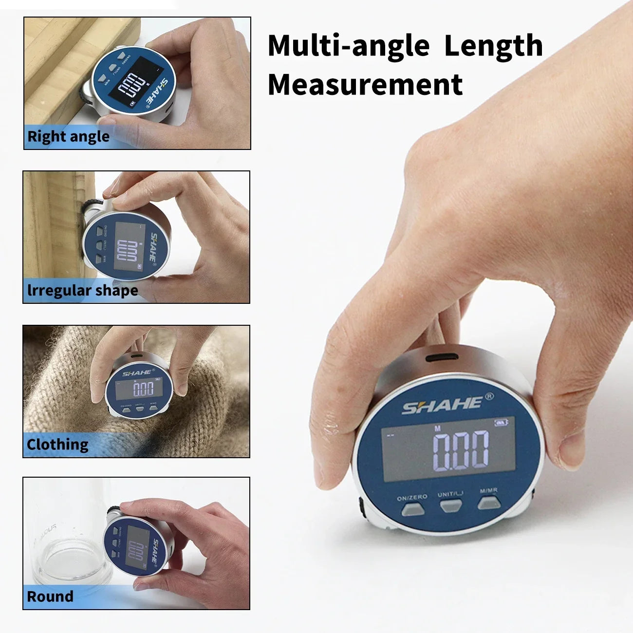 SHAHE Electronic Ruler LCD Display High Accuracy Handheld Length Measuring Tool
