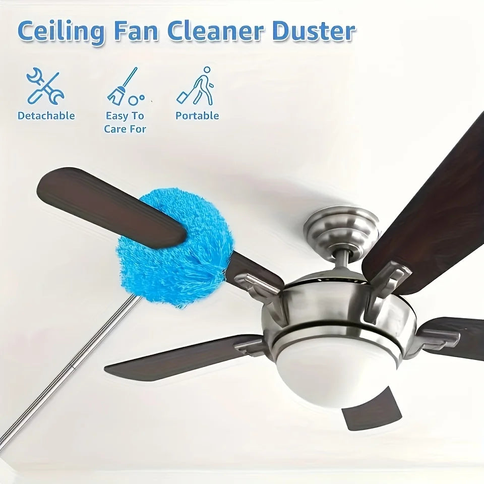 Reusable Microfiber Ceiling Fan Duster Set