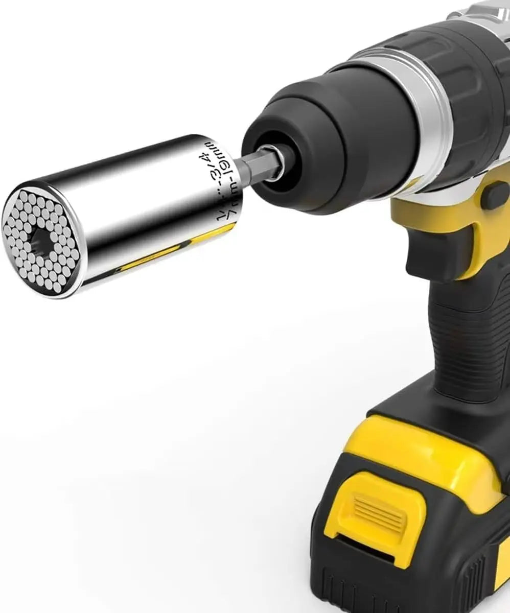7-19mm Universal Socket Wrench Set, Multi-Function Power Drill Adapter,