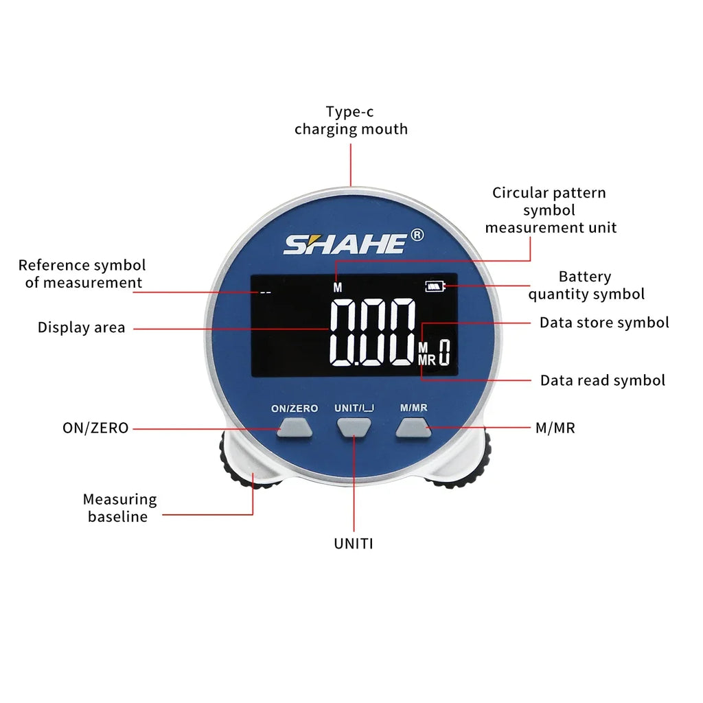 SHAHE Electronic Ruler LCD Display High Accuracy Handheld Length Measuring Tool