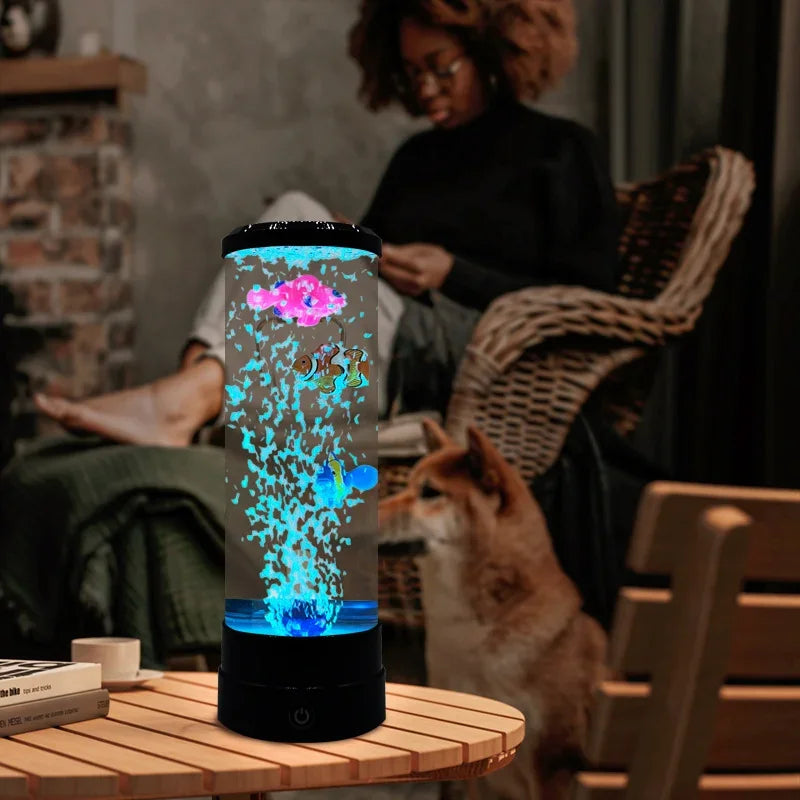 LED Fish Lamp Ambient Night Light Remote Control Color Changing Decorative Lights