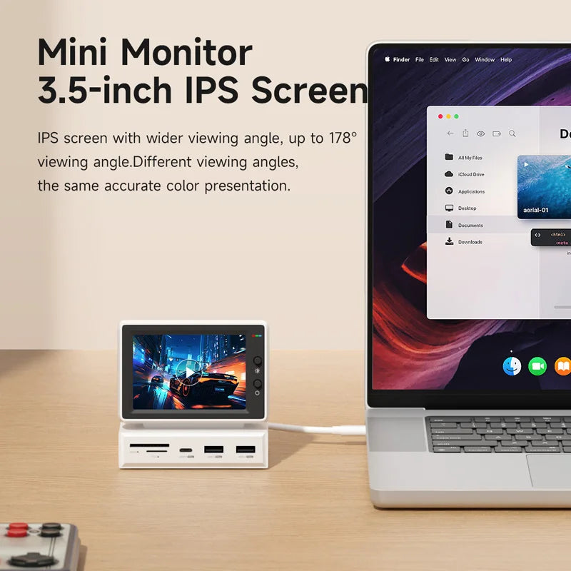 Hagibis 3.5inch IPS Mini Screen AIDA64 Mini PC CPU RAM HDD Data Monitor Display