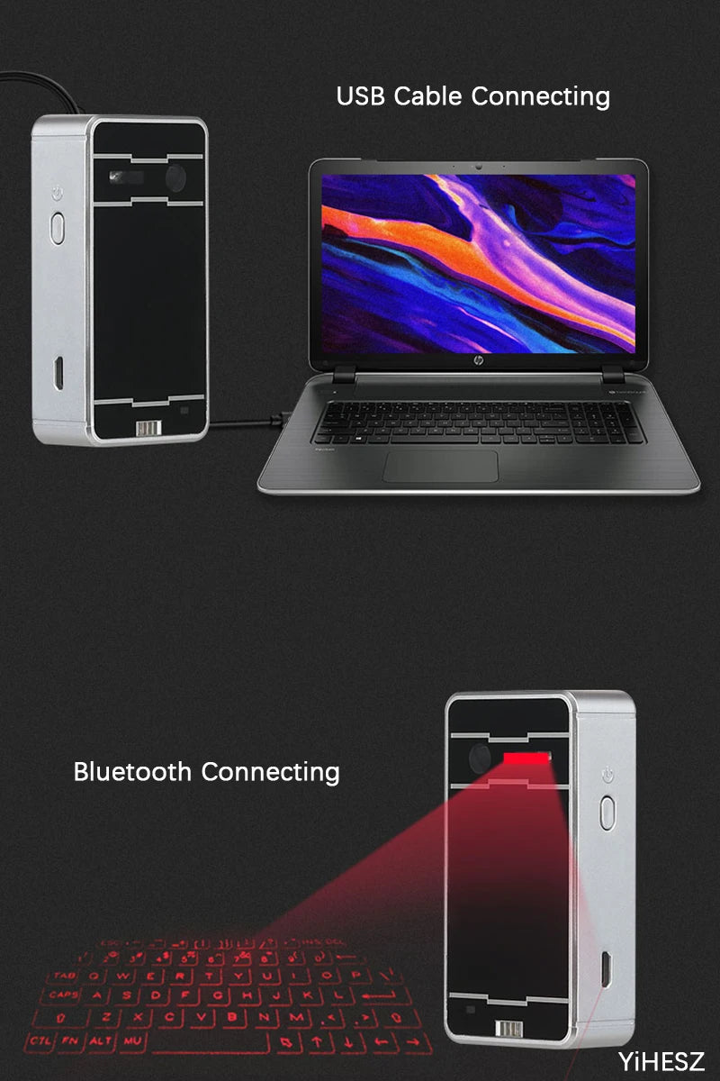 Virtual Laser Phone Keyboard For Computer Iphone Pad Laptop With Mouse Function