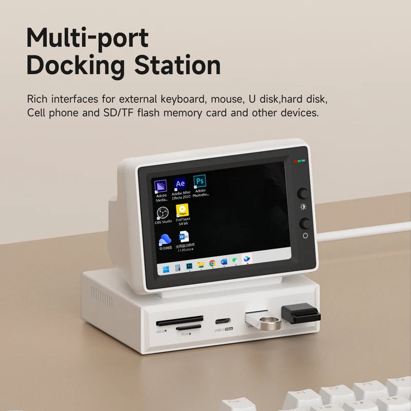 Hagibis 3.5inch IPS Mini Screen AIDA64 Mini PC CPU RAM HDD Data Monitor Display