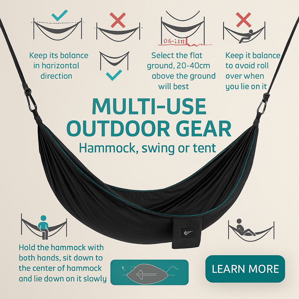 Professional Camping Hammock with Mosquito Net