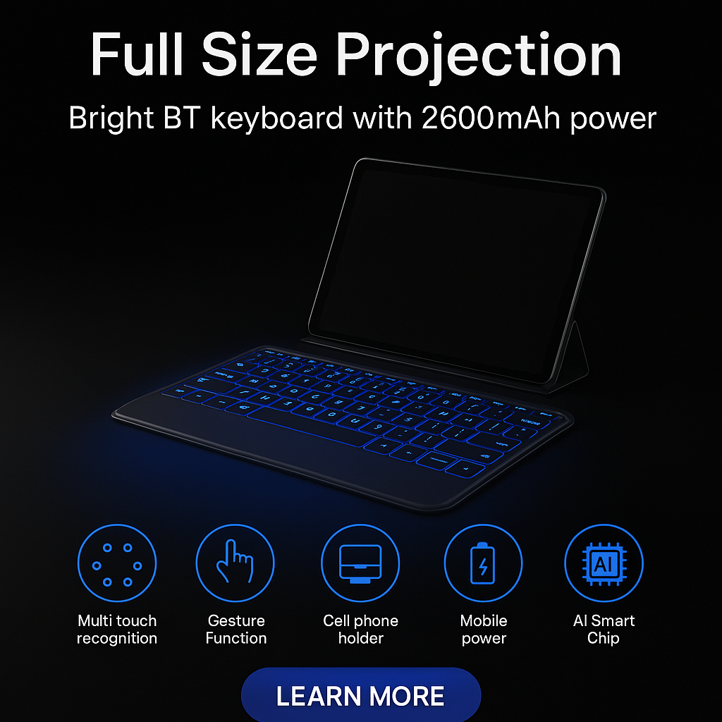 Virtual Laser Phone Keyboard For Computer Iphone Pad Laptop With Mouse Function